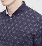 FELLA Diamond print polo shirt