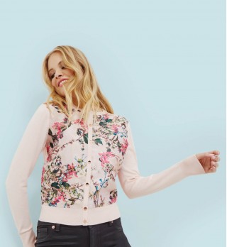 KARLIA Blossom Jacquard cardigan