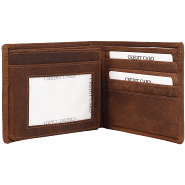 Leather Trifold Wallets for Men 