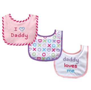 Luvable Friends I Love Mommy and Daddy Baby Bibs