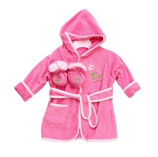 Spasilk Hooded Terry Bathrobe with Booties