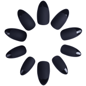 Ejiubas Grey Color Matte with Glossy Finish Nail Tips