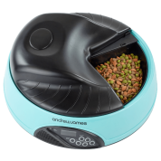 Andrew James 4 Day-Meal Automatic Pet Feeder-Bowl with voice recorder Includes 2 Volume Reducers+ 1 Adapter Tray 