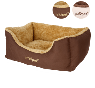 Leopet® HTBT03 Dog Bed DIFFERENT SIZES and COLOURS (Brown,-S) 