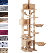 Leopet® KBD010 2beige Cat Tree Scratching Post Kitten Climbing Exercise Activity Centre Sisal Leight ca.230cm
