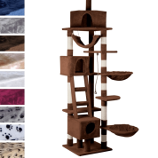 Leopet® KBD010 2beige Cat Tree Scratching Post Kitten Climbing Exercise Activity Centre Sisal Leight ca.230cm
