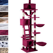 Leopet® KBD010 2beige Cat Tree Scratching Post Kitten Climbing Exercise Activity Centre Sisal Leight ca.230cm