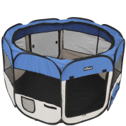Leopet® TSPB09 Playpen for Puppies and Small Animals DIFFERENT COLOURS (Black)