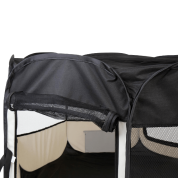 Leopet® TSPB09 Playpen for Puppies and Small Animals DIFFERENT COLOURS (Black)