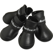 Pet Dog Rain Boots Booties Waterproof Protective Rubber Shoes,3 sizes,BLACK
