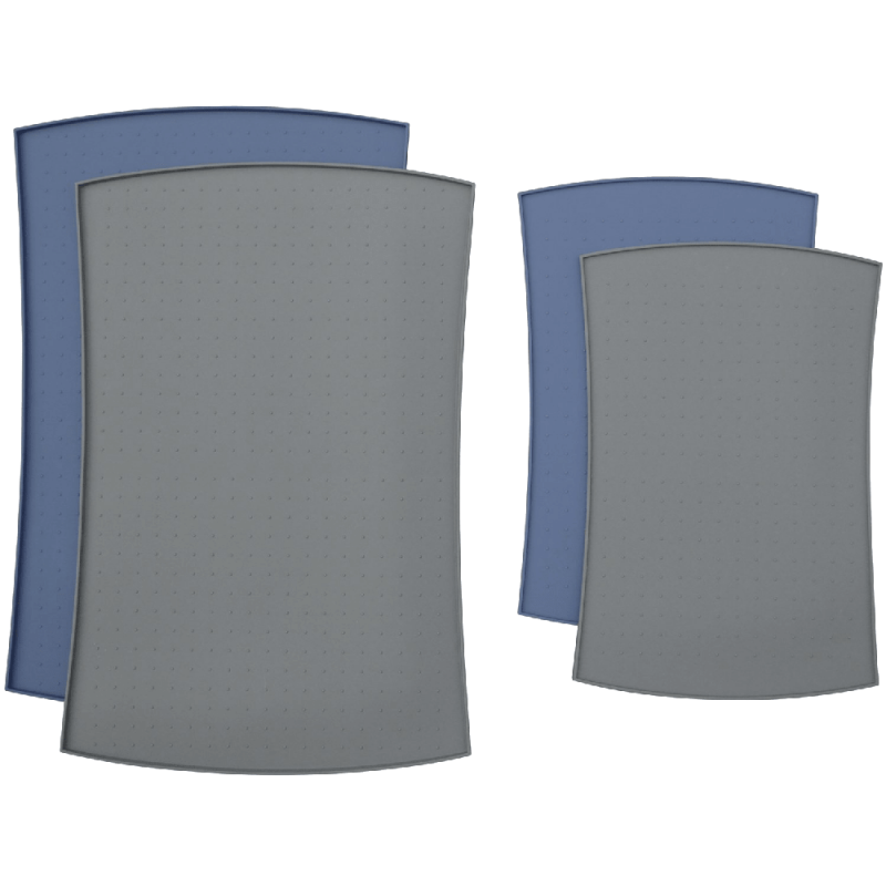 PetFusion Pet Food Mat in Premium FDA Grade Silicone (Large, Grey) 