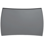 PetFusion Pet Food Mat in Premium FDA Grade Silicone (Large, Grey) 
