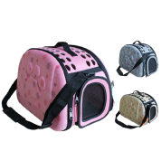 Petown Soft sided Pet Carrier pet Carriers Airline Approved with Foldable and Washable (Gray) 
