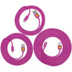 3 6 10Ft 8 Pin to USB Extended SUPER HEAVY DUTY Charging and Sync Cable Cords Charger Wire