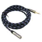 iKross 6 Feet Braided Sleeve jacket 3.5mm Male To 3.5mm Female Extension Stereo Audio Cable
