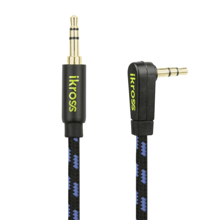 iKross Jack Braided Sleeve jacket Stereo Audio Cable