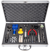 LGI Premium Watch Repair Kit with Reusable Aluminum Box 
