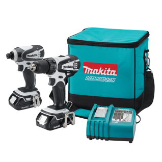Makita LCT200W 18-Volt Compact Lithium-Ion Cordless Combo Kit 2-Piece 