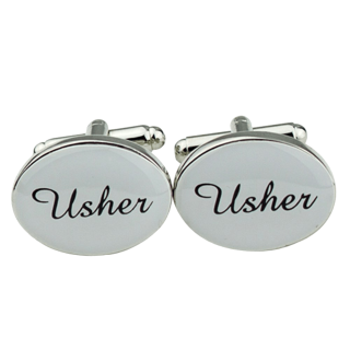Mens Silver Wedding Cufflinks Groom Cuff Link Gift