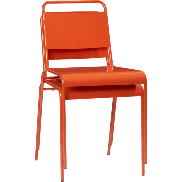 Lucinda orange stacking chair