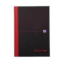 Oxford Black n' Red A5 Casebound Hardback Notebook