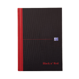 Oxford Black n' Red A5 Casebound Hardback Notebook