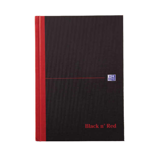 Oxford Black n' Red A5 Casebound Hardback Notebook