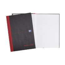 Oxford Black n' Red A5 Casebound Hardback Notebook