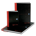Oxford Black n' Red A5 Casebound Hardback Notebook