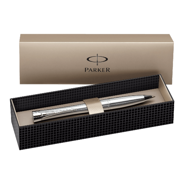 Parker Urban Metallic Chrome Trim Ball Pen Gift-Boxed