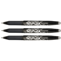Pilot Frixion Erasable Rollerball Pack of 3 Black