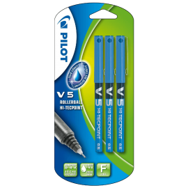 Pilot V5 Liquid Ink Rollerball 0.5 mm Tip (Pack of 3) Black