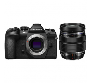Olympus OM-D E-M1 Mark II Mirrorless Micro Four Thirds Camera with 12-40mm f2.8 Lens Kit (Black) 