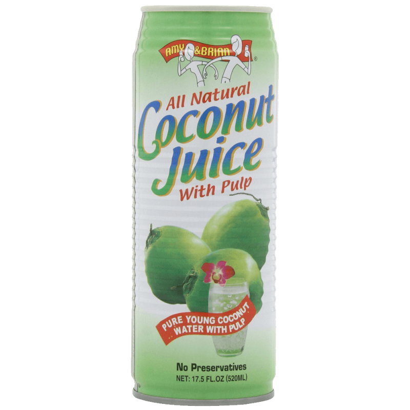 Amy & Brian Natural Coconut Juice with Pulp 17.5 - Ounce Tins