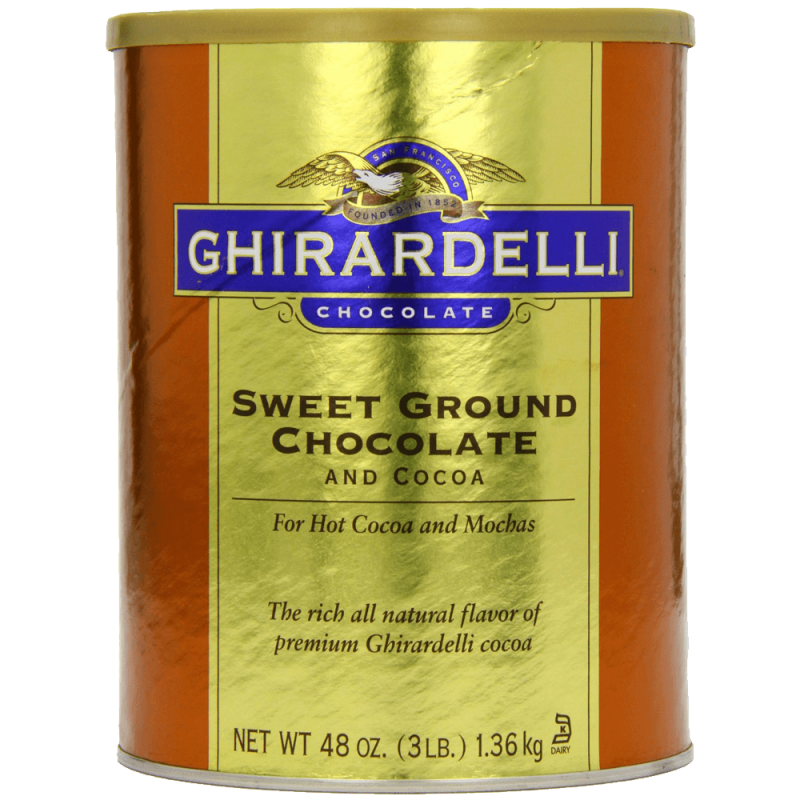 Ghirardelli Chocolate Sweet Ground Chocolate & Cocoa Beverage Mix 48-Ounce Canister
