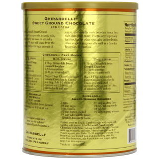 Ghirardelli Chocolate Sweet Ground Chocolate & Cocoa Beverage Mix 48-Ounce Canister