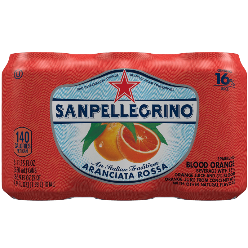 San Pellegrino Sparkling Fruit Beverages Aranciata Rossa-Blood Orange