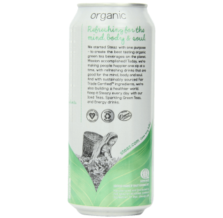 Steaz Iced Tea Can Green Blueberry Pomegranate Gluten Free 16-ounces