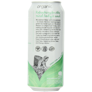 Steaz Iced Tea Can Green Blueberry Pomegranate Gluten Free 16-ounces