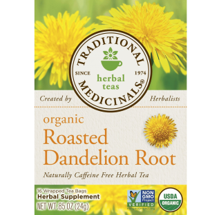 Traditional Medicinals Organic Roasted Dandelion Root 16-Count Boxes