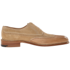 Black Label Linen Suede Delave Calf Wingtip Oxford