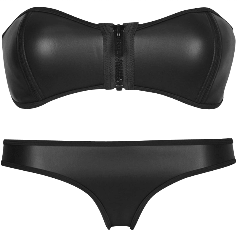 Pandolah Luxury Zip Top Diving Suit Neoprene Bikini Set