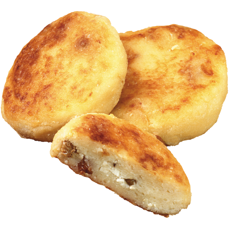 Cheese cakes with raisins