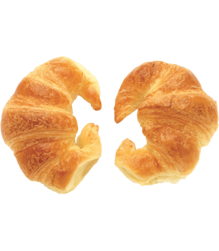 Croissant with cherries