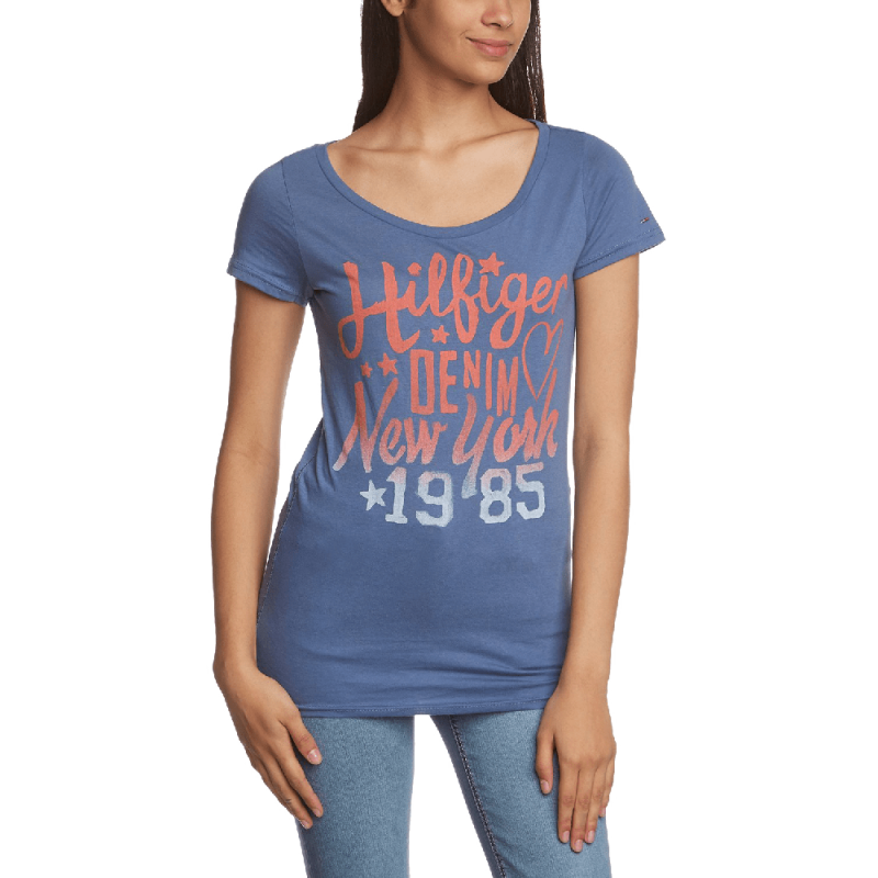 Tommy Hilfiger Denim Women's Lala Crew Neck Short Sleeve
