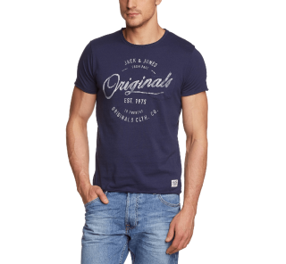 Jack & Jones Men's Short Sleeve 100 % Cotton