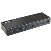 Inateck 7-Port USB 3.0 Hub with 12V 3A Power Adapter and 7 BC 1.2 Charging Ports 