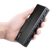 Inateck 7-Port USB 3.0 Hub with 12V 3A Power Adapter and 7 BC 1.2 Charging Ports 