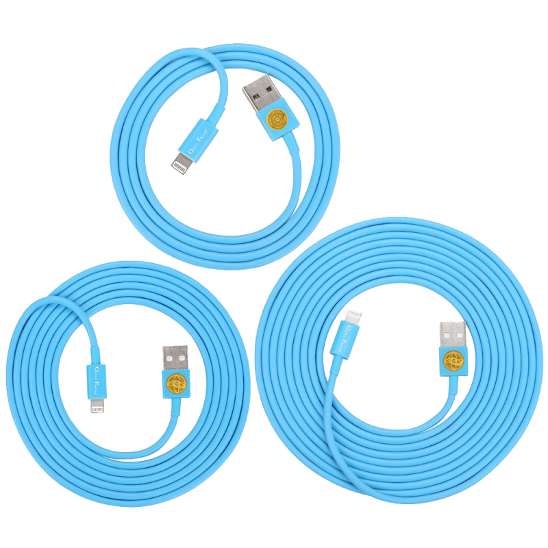 3 6 10Ft 8 Pin to USB Extended SUPER HEAVY DUTY Charging and Sync Cable Cords Charger Wire