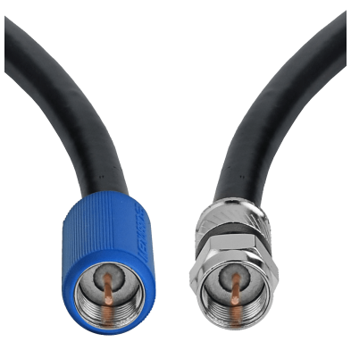 Coaxial Cable (50 Feet) with F-Male Connectors